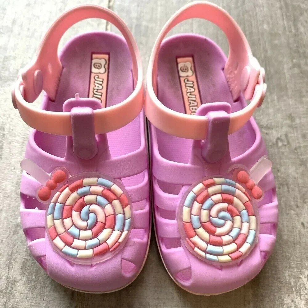 Girls Toddler Kids Baby Jelly Sandals Shoes Waterproof Beach Rubber Summer 5.5